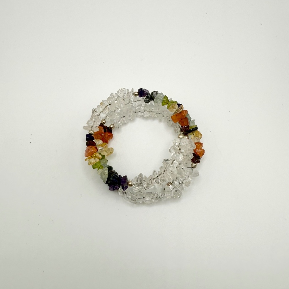 NEW Wrap Around Chakra Chip Crystal Bracelet – Balance & Energize Your Chakras